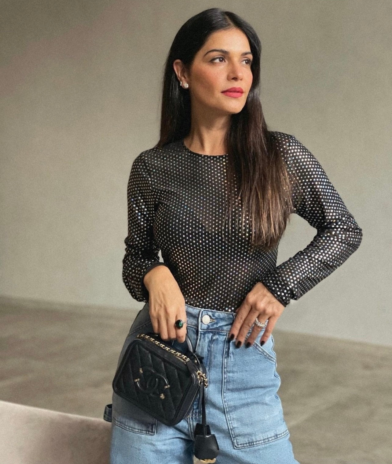 Olivia Top in Holographic