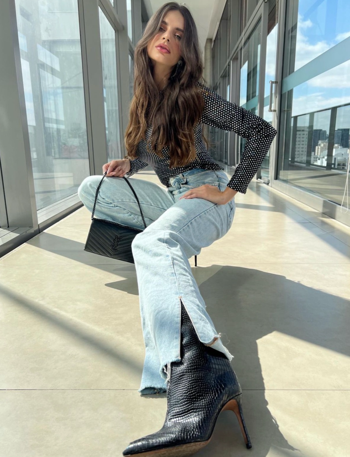 Olivia Top in Holographic