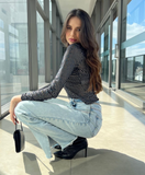 Olivia Top in Holographic