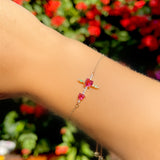 Tourmaline Cross Bracelet 18k Gold Plated