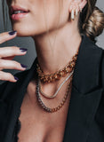 Mixed of Metals Mimi Curb Chain Necklace