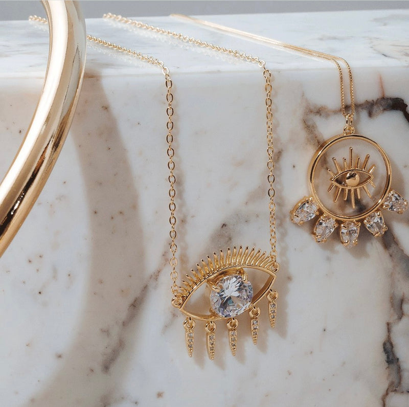 Diamond Evil Eye Necklace