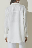 Isa Linen Shirt in Off White