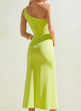 Maya Dress in Neon Green