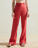Naomi Linen Pants in Red