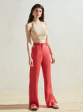 Naomi Linen Pants in Red
