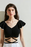 Mel Cropped Top in Black