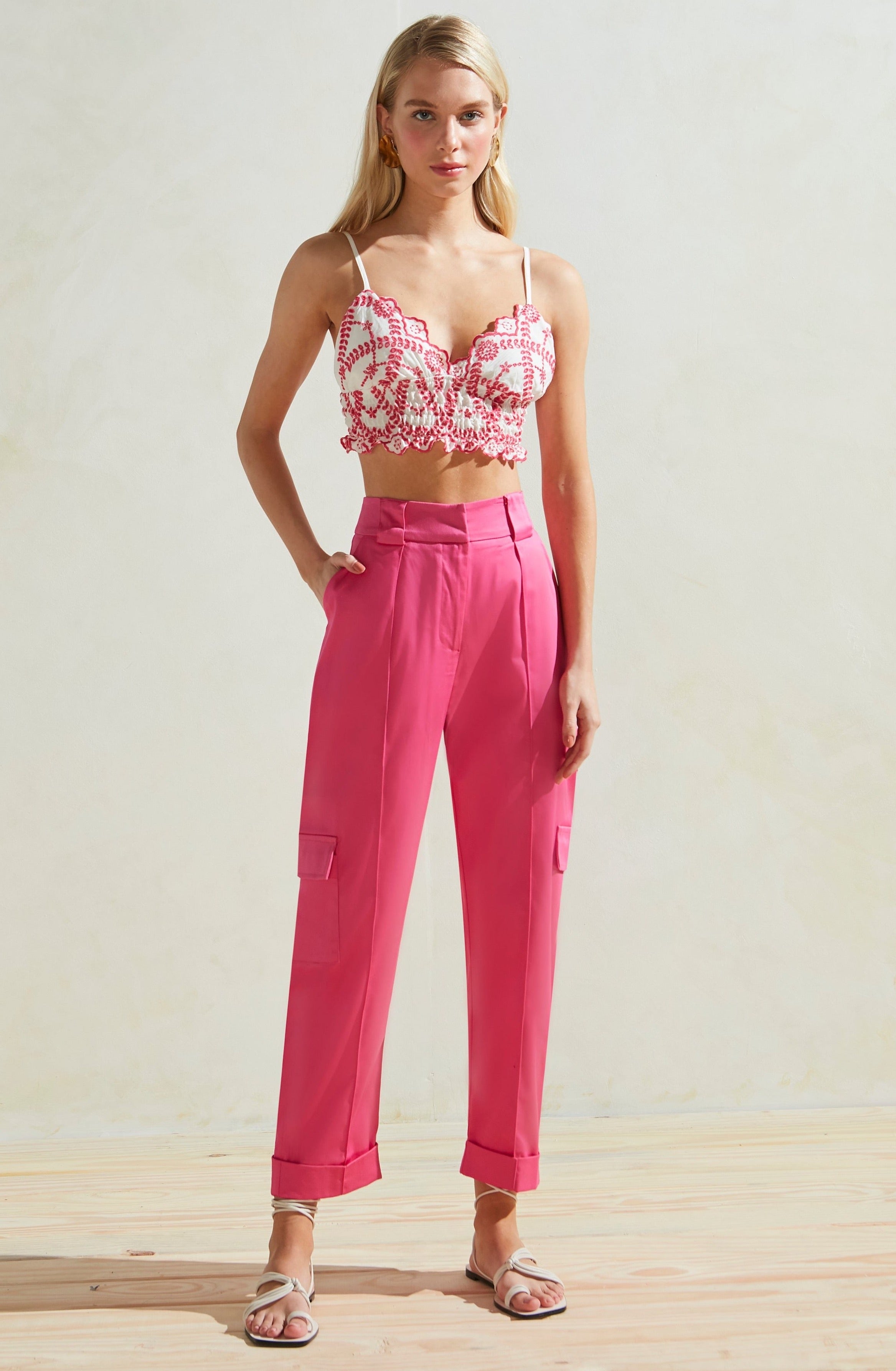 Isadora Cargo Pants in Pink