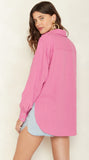 Natasha Linen Shirt in Pink