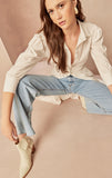 Kiara Cotton Maxi Shirt Dress in White