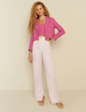 Sophia Tweed Cropped Top in Pink