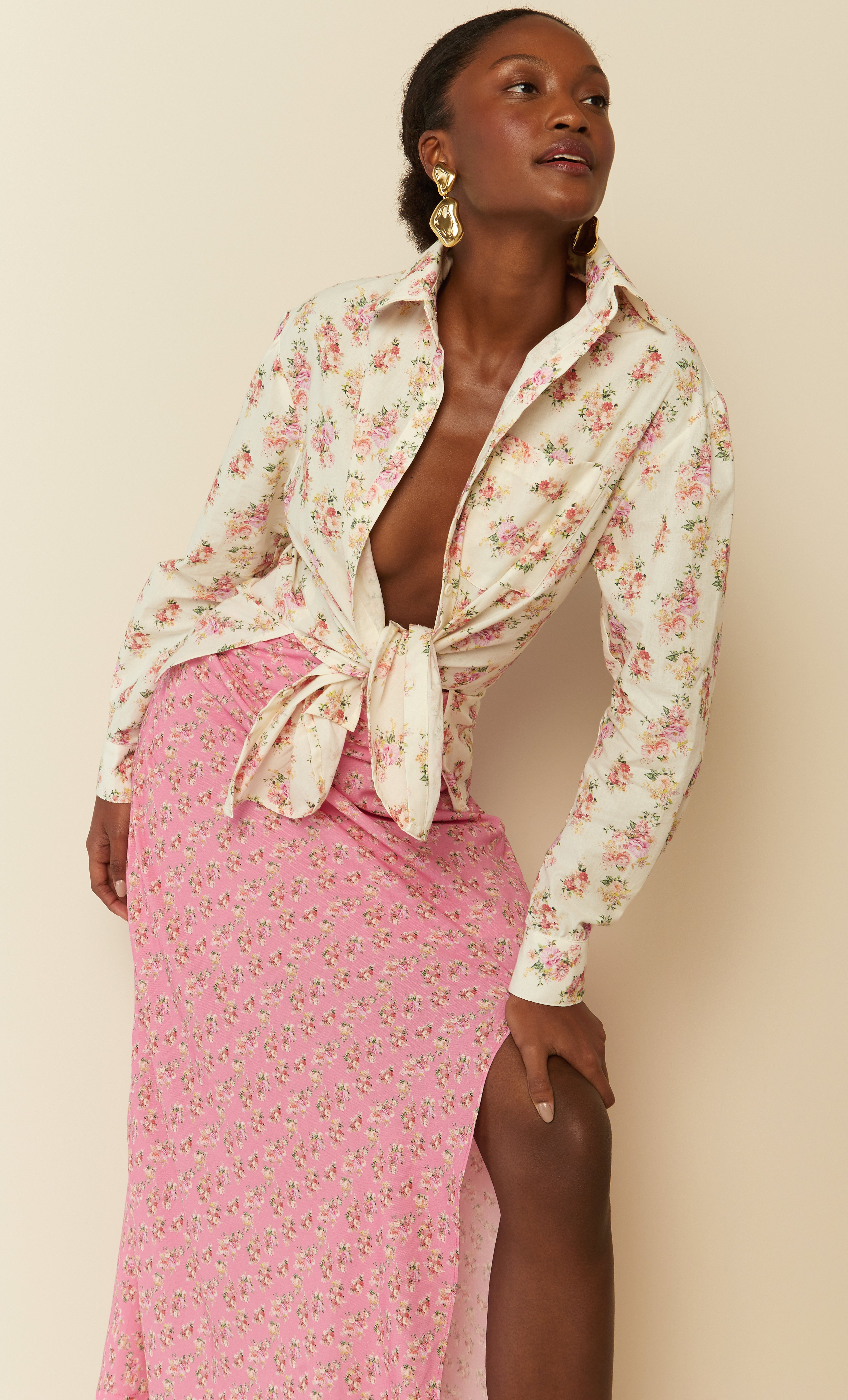 Liberty Nubia Cotton Shirt in Off White