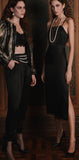 Let Your Love Flow Midi Slip Dress Black