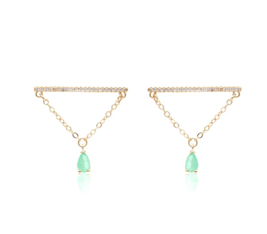 Belle Chain Earring 18k Gold Plated
