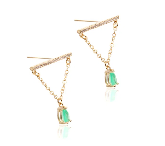 Belle Chain Earring 18k Gold Plated
