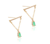 Belle Chain Earring 18k Gold Plated
