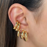 Amelia Hoops Earrings in Gold