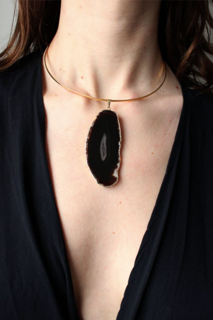 Black Agate Pendant