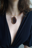 Brown Natural Agate Pendant