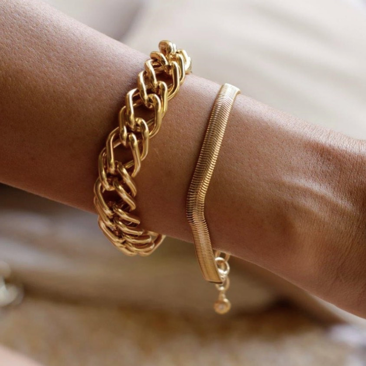 Snake Viper Bracelet in 18k Gold Plated