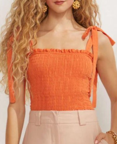 Eloah Top in Orange Ginger