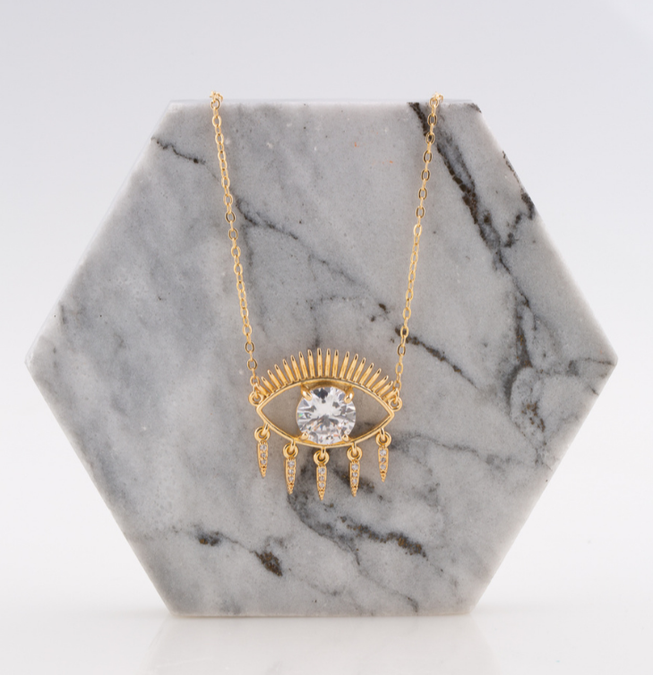 Diamond Evil Eye Necklace