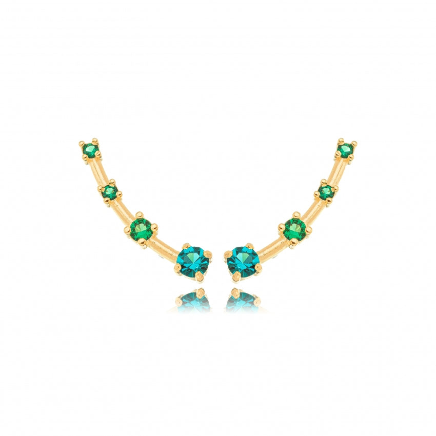 Ear Cuff Studded Tourmaline Earring