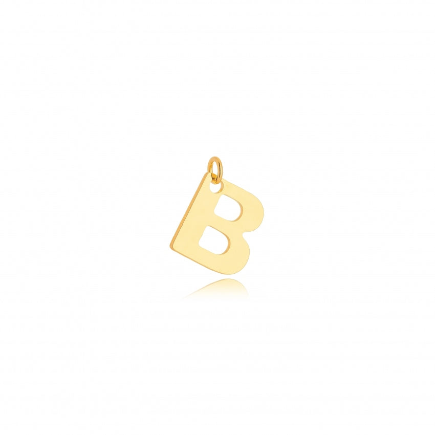 Small Name Initial Pendant 18k Gold Plated