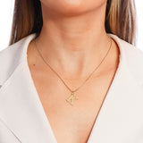 Large Name Initial Pendant 18k Gold Plated