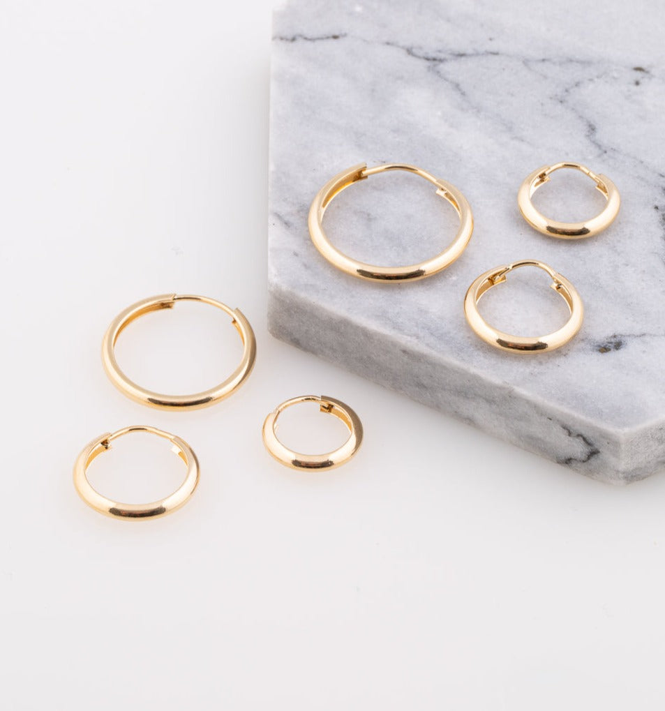 Bailey Trio of Huggies in 18k Gold Plated