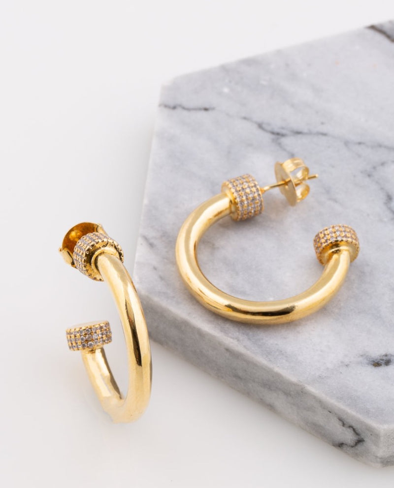 Chloe Hoops in 18k Gold Plated
