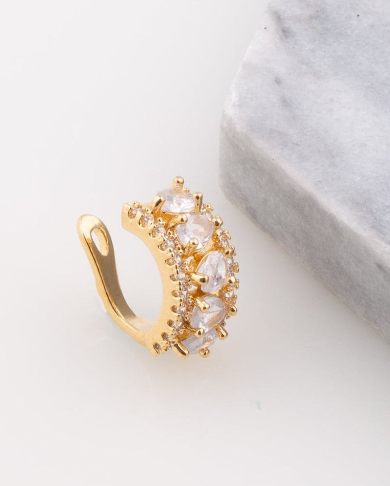 Lily Diamonds Ear Cuff in 18k Gold Plated