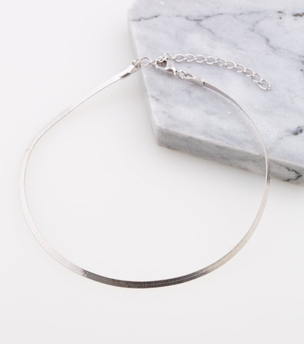 Snake Anklet in Silver