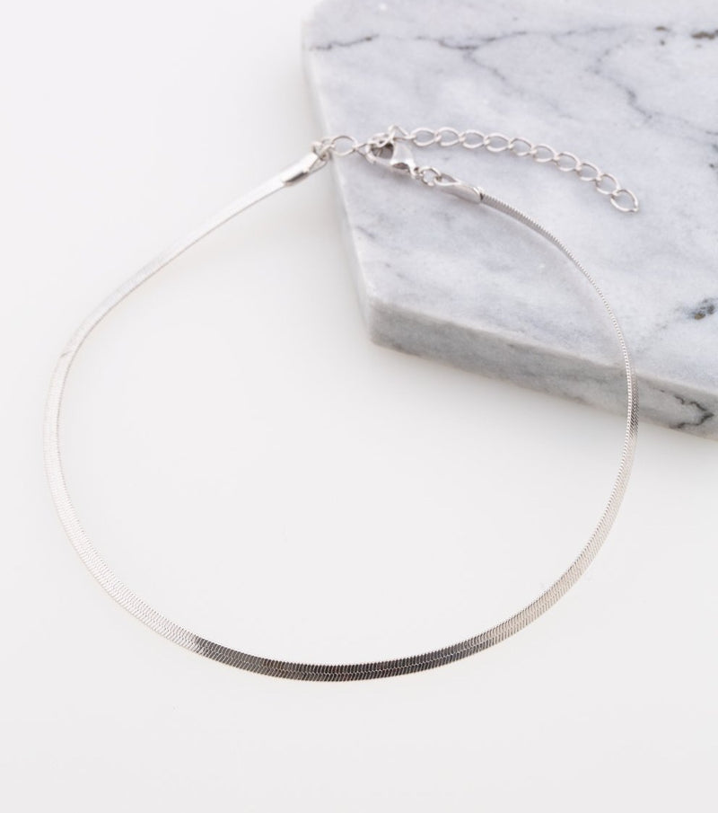 Snake Anklet in Silver