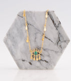 Topaz Eye Necklace 18k Gold Plated
