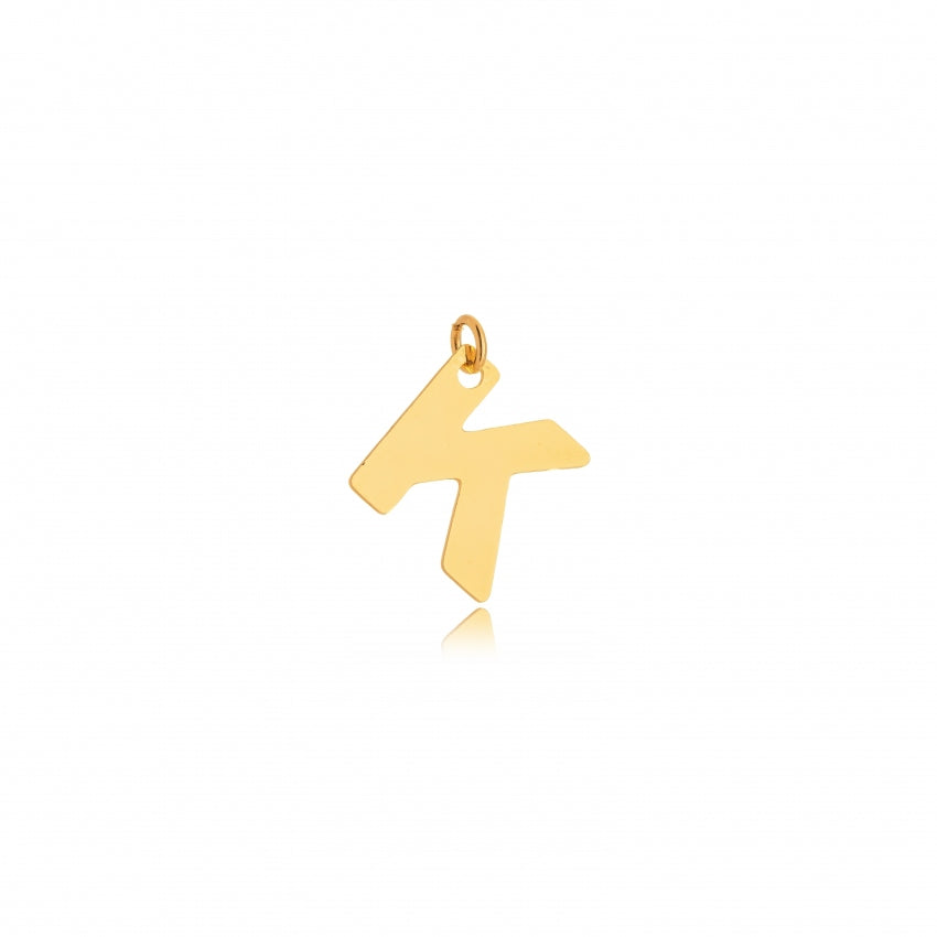 Small Name Initial Pendant 18k Gold Plated