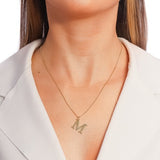 Large Name Initial Pendant 18k Gold Plated