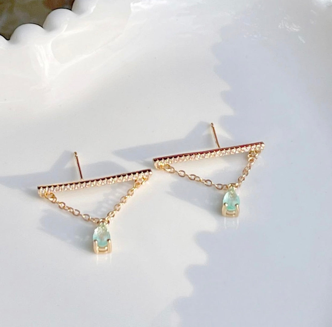 Belle Chain Earring 18k Gold Plated
