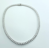 3 Prong Tennis Diamond Necklace