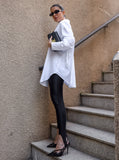 Oversized Cotton String Sleeve Shirt 100% Cotton