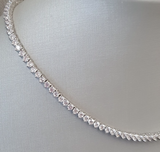 3 Prong Tennis Diamond Necklace