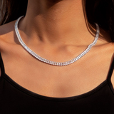 Baguette Diamond Tennis Necklace