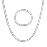 Baguette Diamond Tennis Necklace