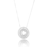 Mandala Initial Crystal Necklace Silver