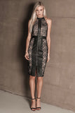 Stephanie Faux Leather Midi Dress