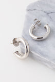 Amelia Hoops Earrings in Silver