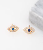 Sapphire Evil Eye Diamond Studs