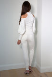 Puff Sleeves Shoulder Off Luxury Loungewear 2 Piece Set