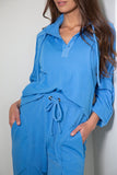 Luxury Style Loungewear 2 Piece Set in Blue