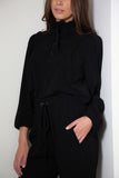 Luxury Style Loungewear 2 Piece Set in Black